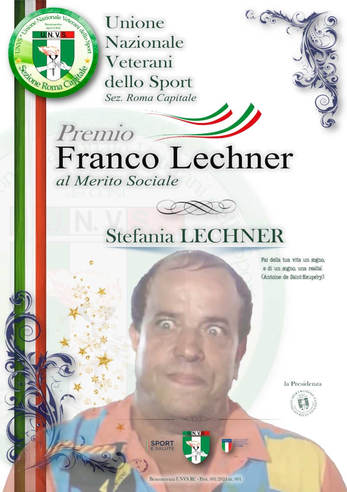 "3° INVICTUS DAY": PREMIO FRANCO LECHNER “BOMBOLO” IN ANTEPRIMA A ROMA …