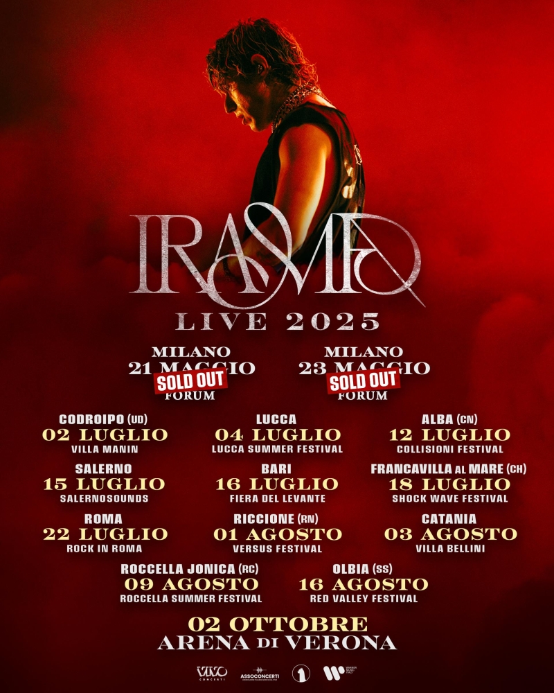 Irama apre il tour estivo 2025: partenza da Villa Manin, poi i principali festival italiani