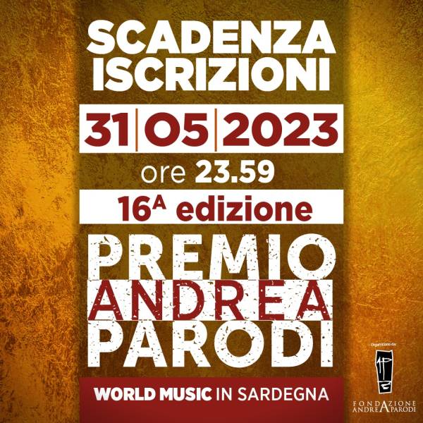 WORLD MUSIC: SCADENZA IL 31 MAGGIO PER IL PREMIO ANDREA PARODI, APERTO A MUSICISTI DI TUTTO IL MONDO
